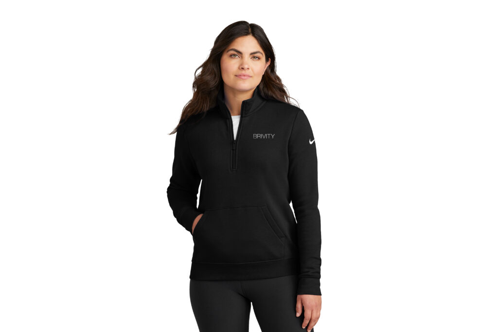Brivity| Nike Women's Club Fleece Sleeve Swoosh 1/2-Zip
