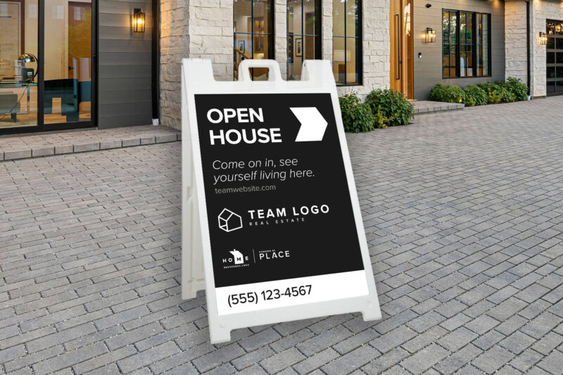 PLACE | Open House Sign A-Frame w/24x36 Panels - Image 3