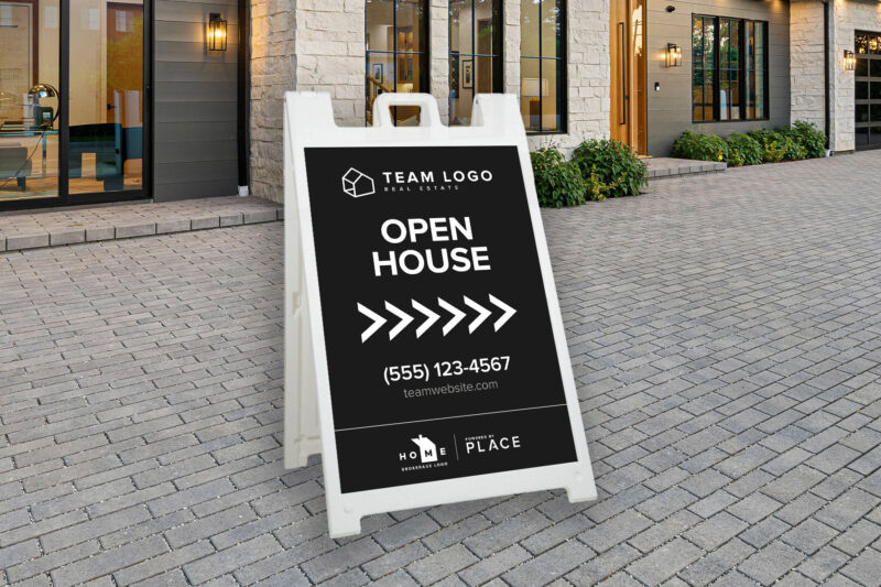 PLACE | Open House Sign A-Frame w/24x36 Panels - Image 2